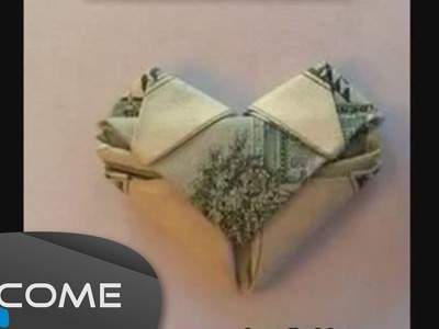 Creare un origami a forma di cuore con una banconota!