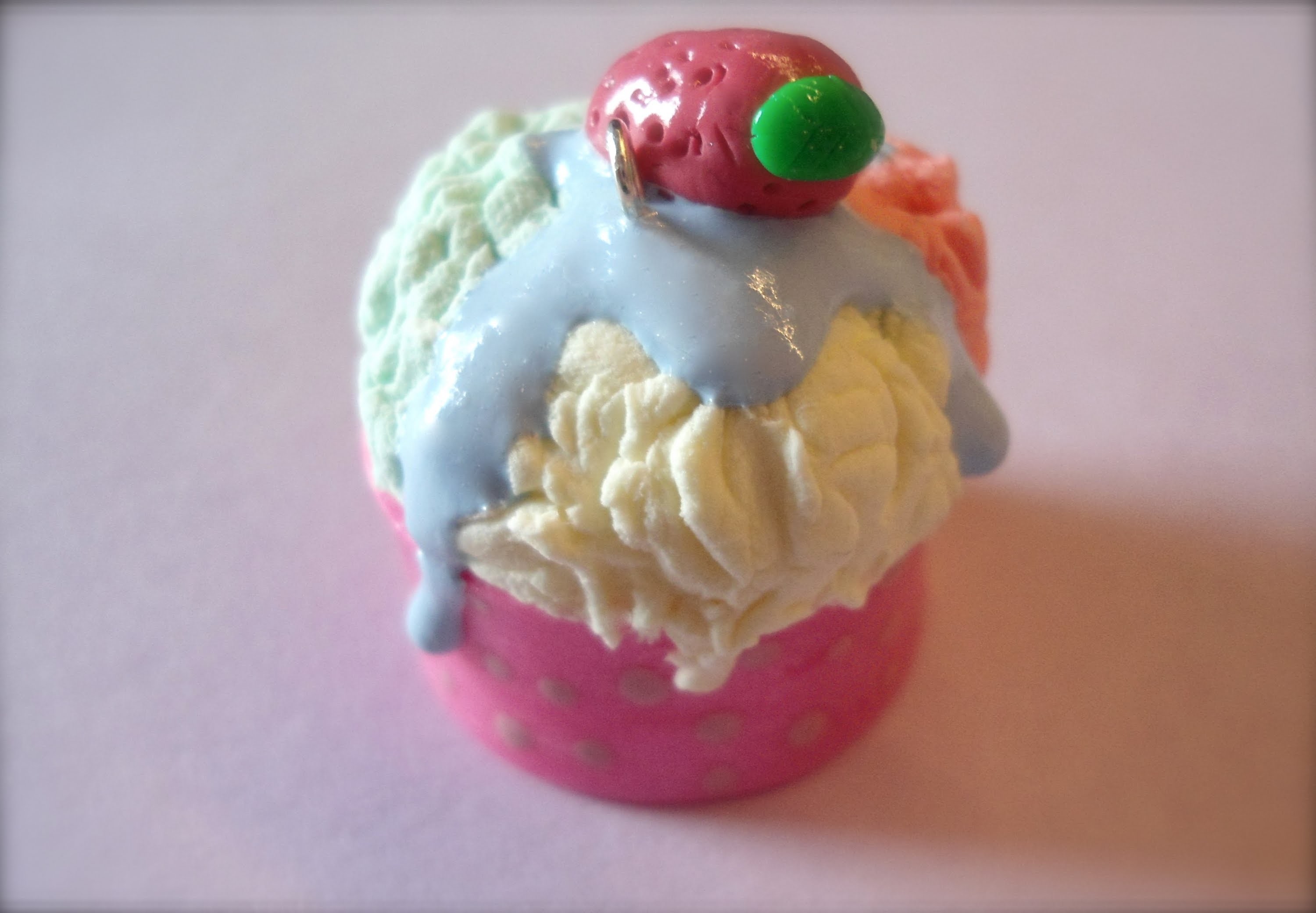 DIY Polymer clay summer ice-cream. coppa gelato estiva! (fimo+resin clay)