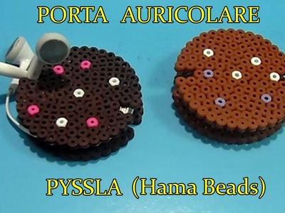 ★ Biscotto Porta Auricolare 3D Con PYSSLA (Hama Beads)Tutorial ★
