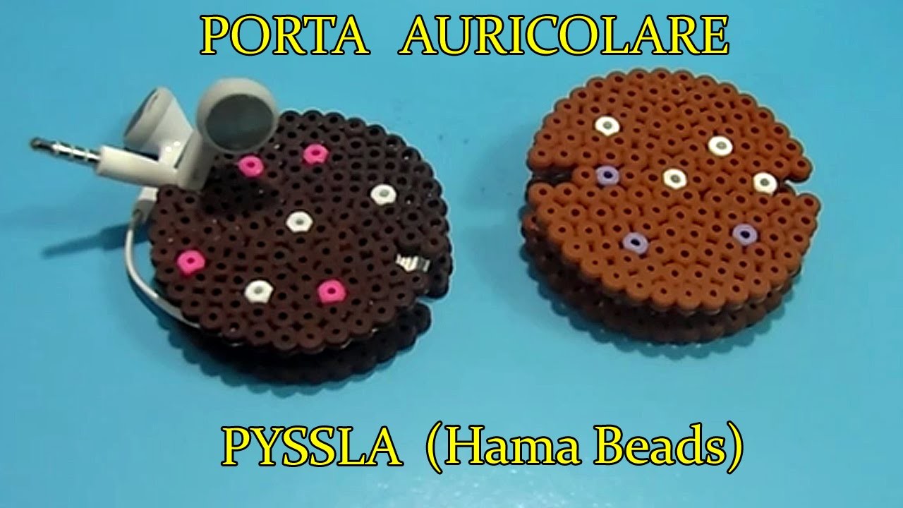 ★ Biscotto Porta Auricolare 3D Con PYSSLA (Hama Beads)Tutorial ★