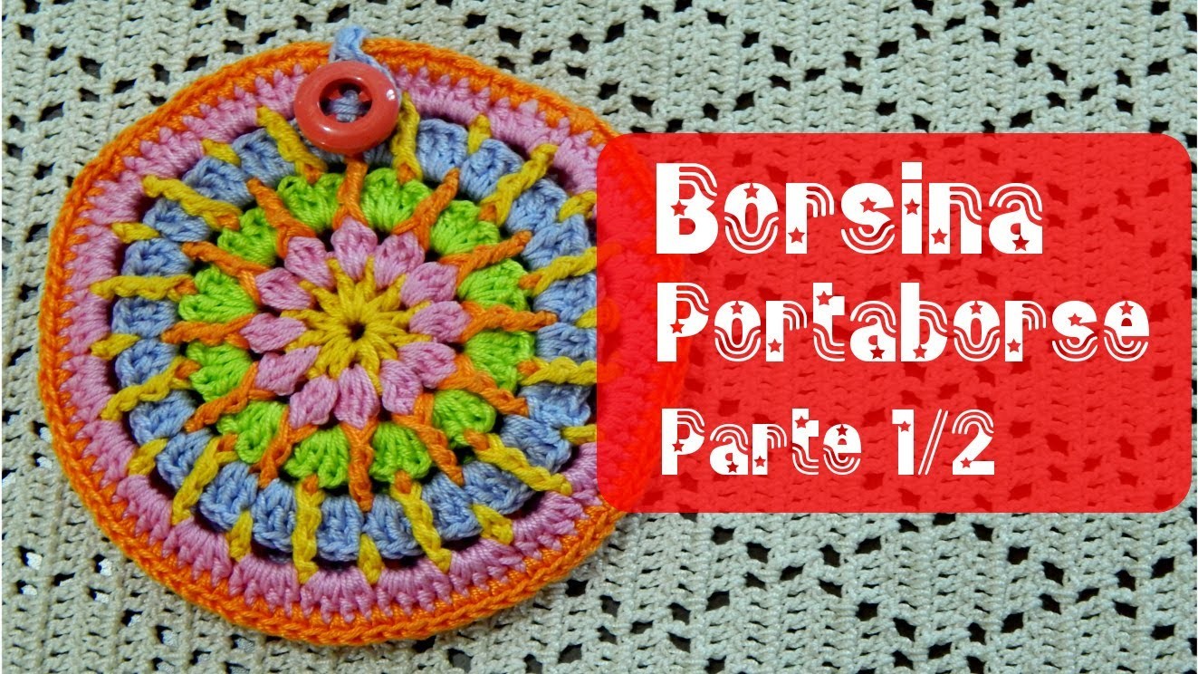 Borsina a uncinetto "Il Portaborse" 1 di 2 | Overlay crochet Mandala bag
