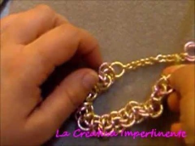 Chain mail Tutorial - maglia doppia a laccio bracciale - parte 2  |  DIY lacey double chain bracelet