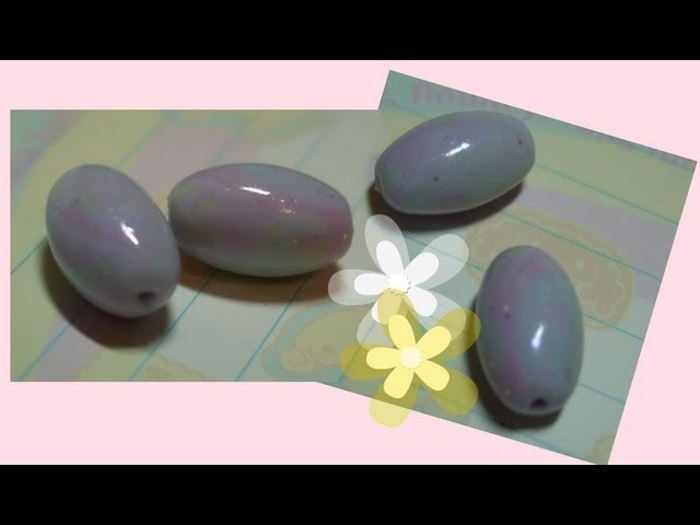 DIY Polymer clay:fake opal beads. tutorial finta pietra(opale)