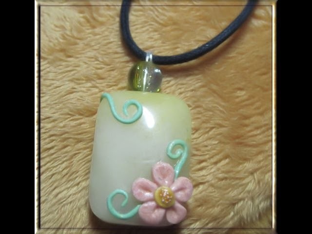 DIY Polymer clay: floral charm. tutorial pendente floreale!