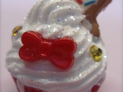 DIY: Polymer clay Tutorial cupcake natalizio!.christmas cupcake!