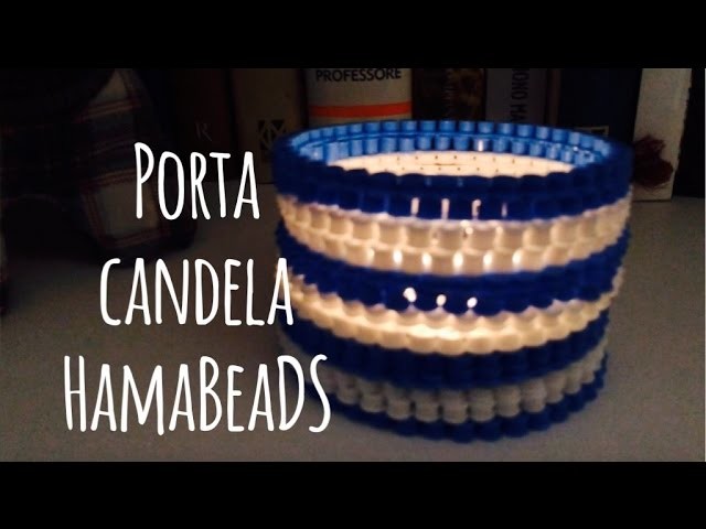 DIY. PortaCandela in Pyssla - Hama Beads candlestick