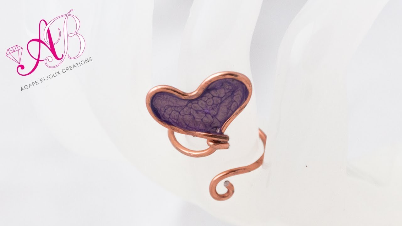 DIY tutorial anello San Valentino wire e colori pebeo