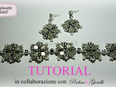 DIY Tutorial perline: orecchini e bracciale Snowflake con nuove perline!!!
