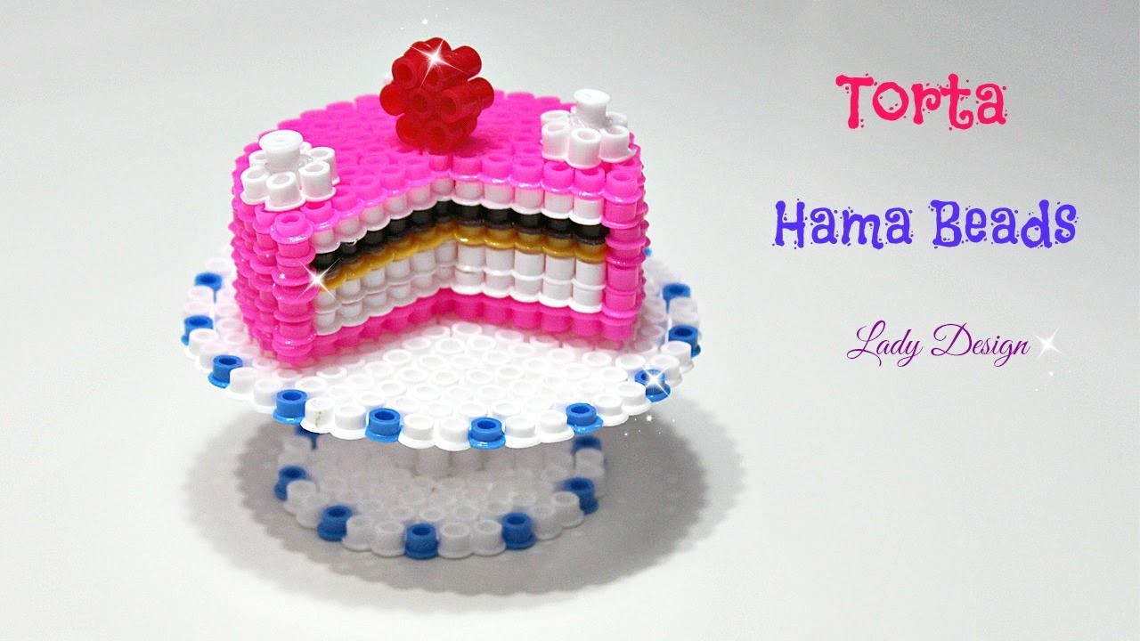 Torta 3D con Pyssla. Hama Beads. Perler Beads Cake 3D Tutorial