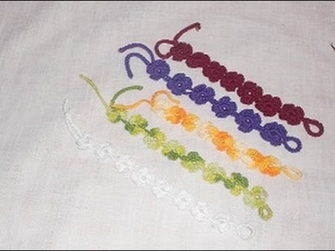 Uncinetto braccialetto fiore quattro petali - Crochet bracelet Flower