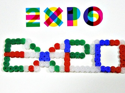 Scritta Expo con Pyssla - Hama Beads Tutorial ♡