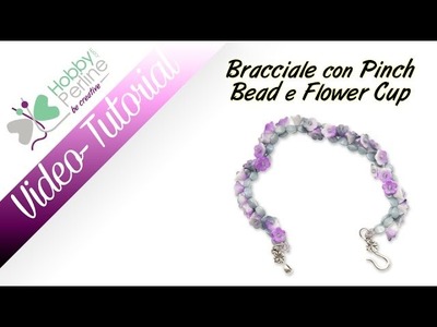 Bracciale con Pinch Bead e Flower Cup | TUTORIAL - HobbyPerline.com