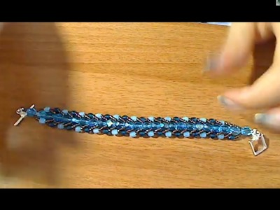 Creazioni estate flat spiral stitch bracelet e anello palla ridotto "hand made"
