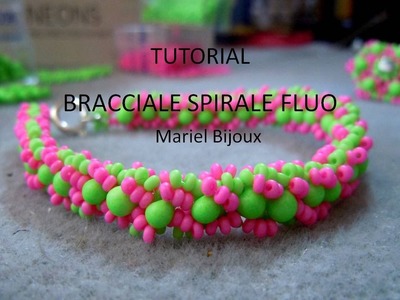 DIY - Tutorial bracciale spirale fluo con perline e Farfalle™ Preciosa
