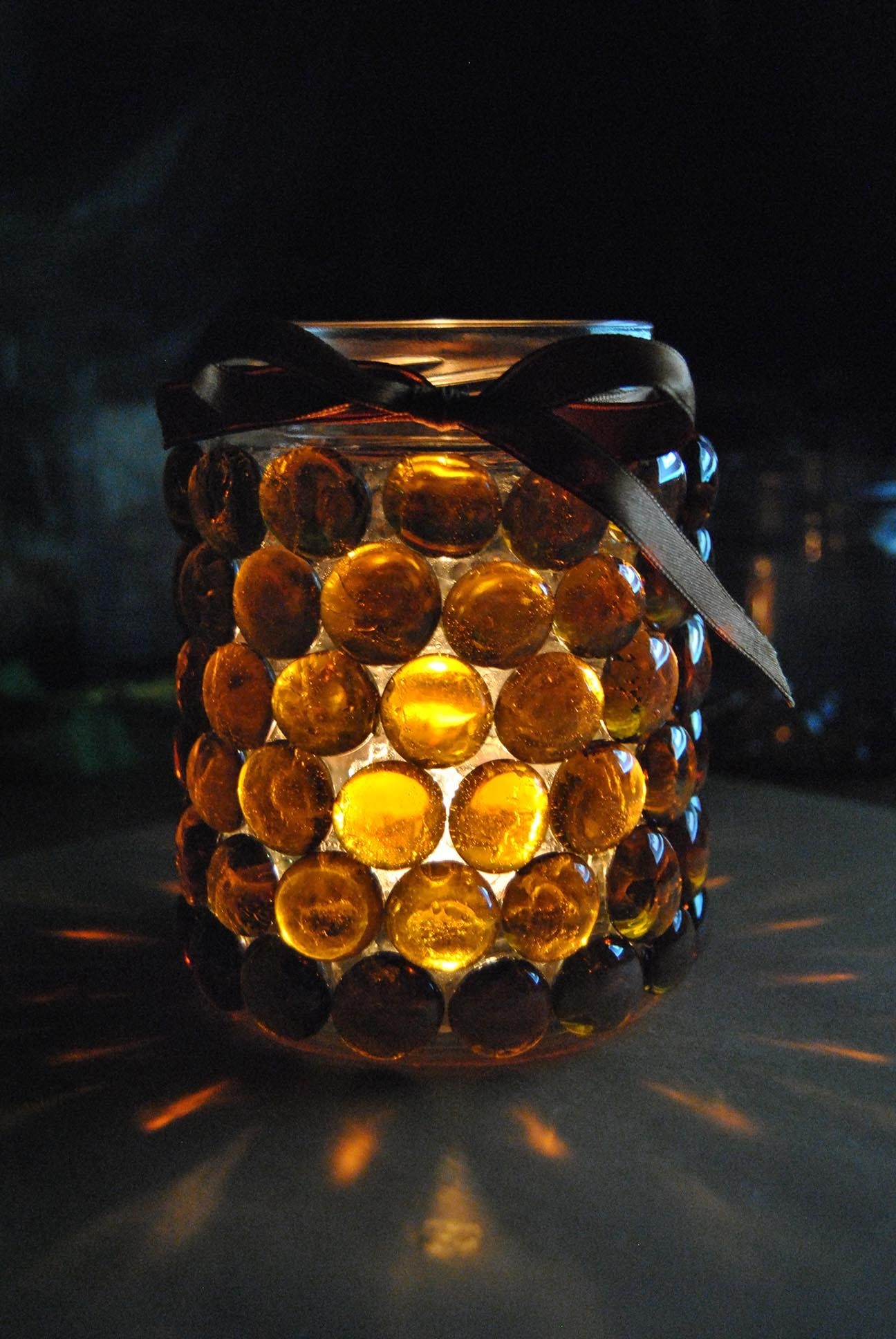 DIY winter caramel mason jar