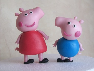 Peppa Pig and George in fondant tutorial - Tutorial come fare Peppa Pig  in pasta di zucchero