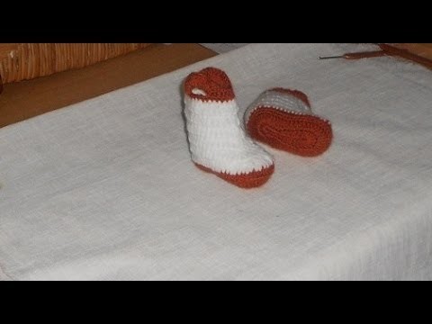 Uncinetto crochet Scarpine Stivaletti per  Neonato