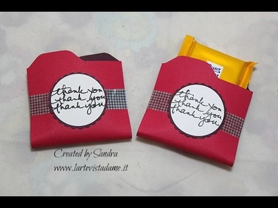 Chocolate Holder con Envelope punch board-Candy holder DIY-Scrapbooking tutorial-Scatoline fai da te