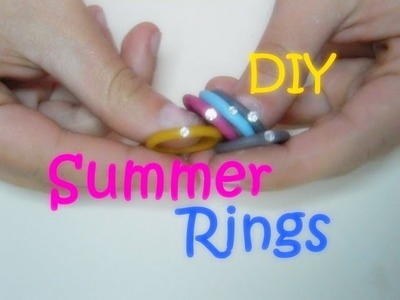 ~DIY~ I Coloratissimi Anelli dell'Estate ☼ Colorful Summer Rings (Polymer Clay Tutorial)