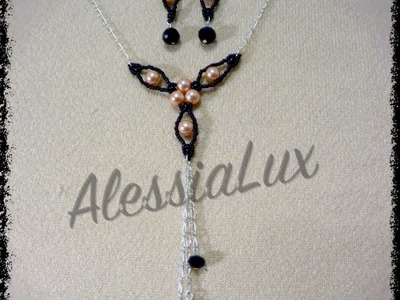 DIY tutorial collana perle cristalli e perline con superduo necklace triangle 1°parte