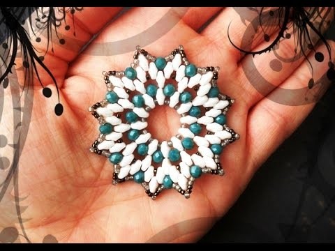 DIY Tutorial modulo BUCANEVE per ciondolo o orecchini Superduo Cipollotti Rocailles Earrings beads