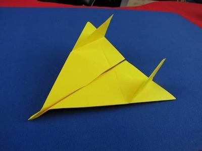 Floating Paper Airplane Semplice aereo di carta , modello F 16 tutorial 折り紙