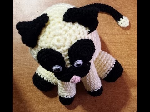 Gatto fermaporta all'uncinetto -tutorial amigurumi crochet - cat crochet -  ganchillo gato