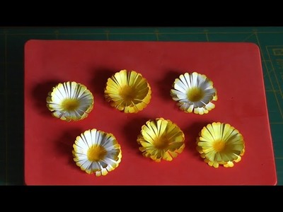Margherite di carta scrapbooking tutorial - Daisies of paper - flowers tutorial