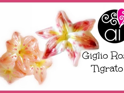 Miniatura Giglio Rosa Tigrato | Polymer Clay Tutorial | Miniature Pink Tiger Lily
