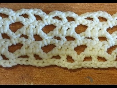 Punto rete fantasia all'uncinetto- tutorial crochet - fantasy stitch crochet
