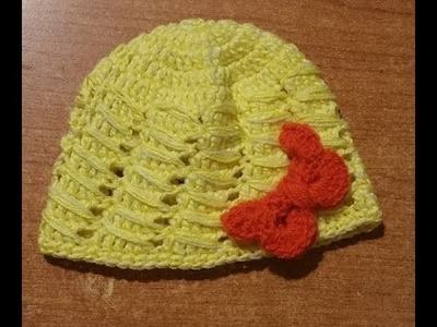Tutorial cappellino neonato all'uncinetto - crochet baby hat -