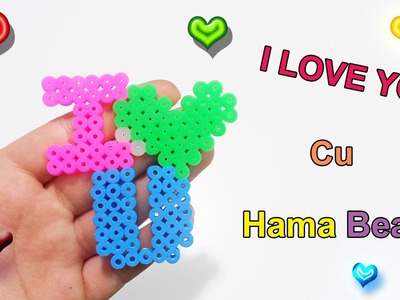 ♥Tutorial Charm I Love You con Pyssla "Hama Beads"♥