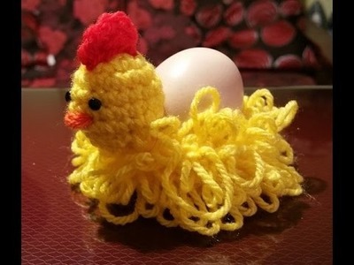 Tutorial gallina all'uncinetto portauovo - Gadget Pasqua - gallina en crochet