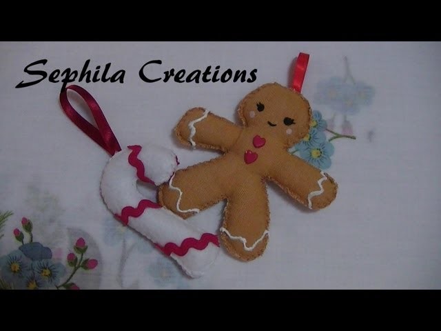 Tutorial: Gingerbread e candy in tessuto e pannolenci (christmas decorations)