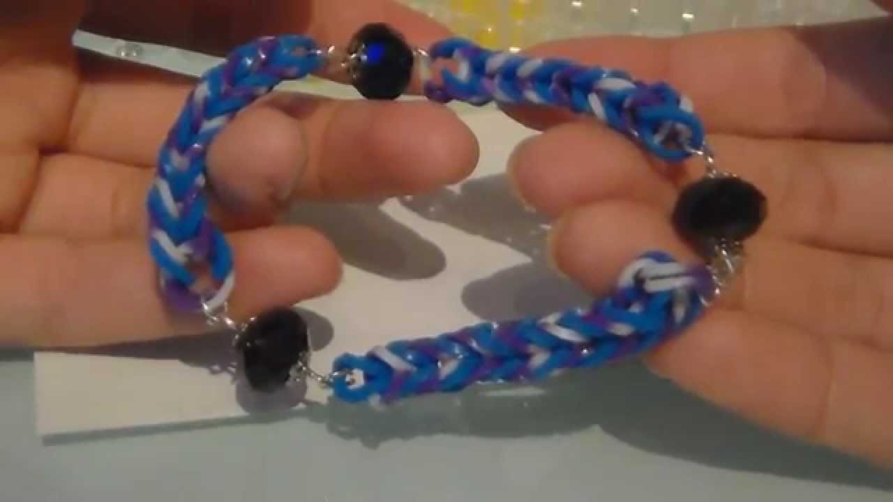 TUTORIAL:Loom bands with beads ◘ loom bands con perline