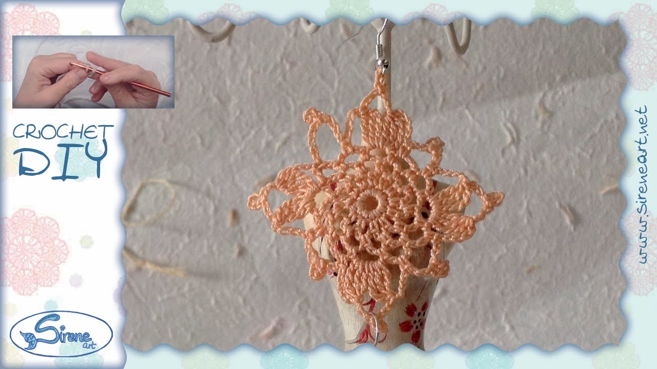 Tutorial Uncinetto ❀ Orecchini ❀ (2- floreali) [crochet earrings] [ITA - ENG instructions + pattern]