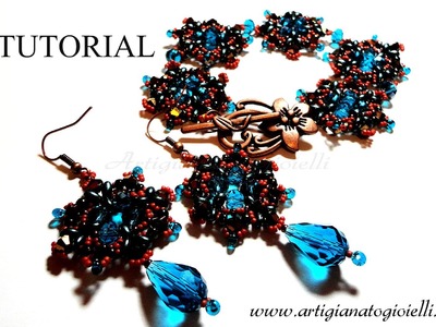 DIY Tutorial orecchini e bracciali - perline e twin beads cristalli - Ishtar