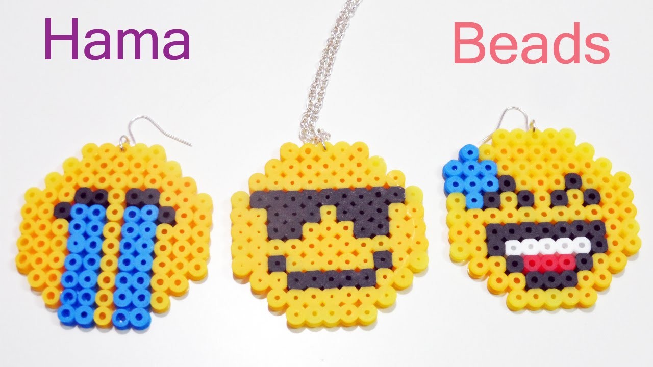 Tre Faccine Emoticon con Pyssla.Hama Beads Tutorial | Emoji Series Episode #2