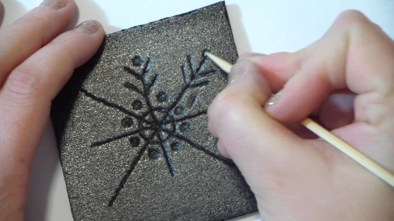 Tutorial decorazioni Natalizie fai da te: stampini di polistirolo - DIY christmas foam stamps