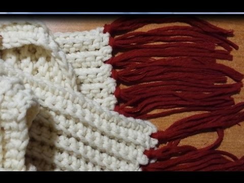 Tutorial sciarpa a coste all'uncinetto - crochet scarf - bufanda del ganchillo