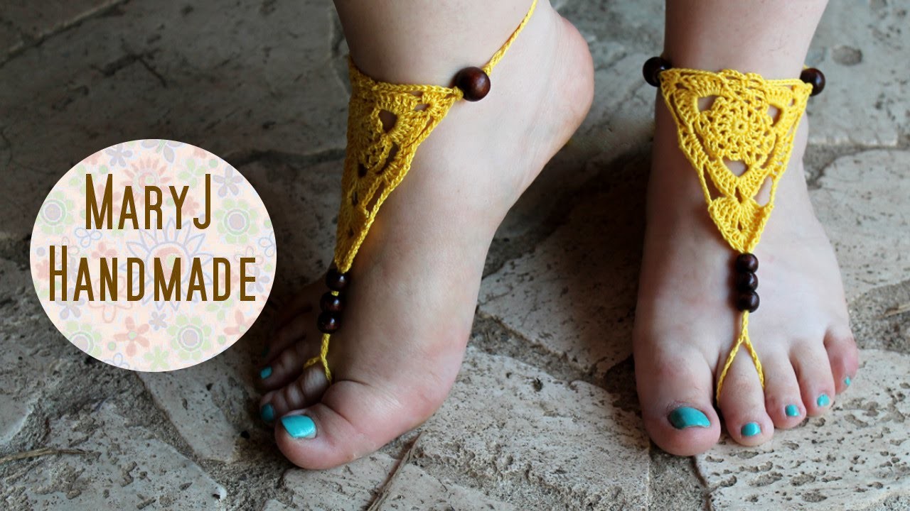 Cavigliera all'uncinetto | Crochet barefoot sandals