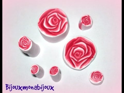 3D rose cane polymer clay tutorial