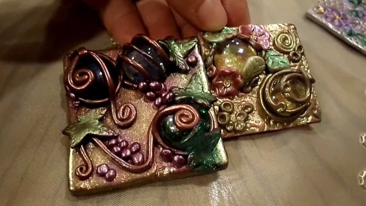 Polymer clay magnet  (calamite)