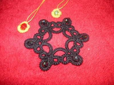 33' TUTORIAL CHIACCHIERINO AD AGO COME INSERIRE PERLE NEEDLE TATTING HOW INSERT BEADS