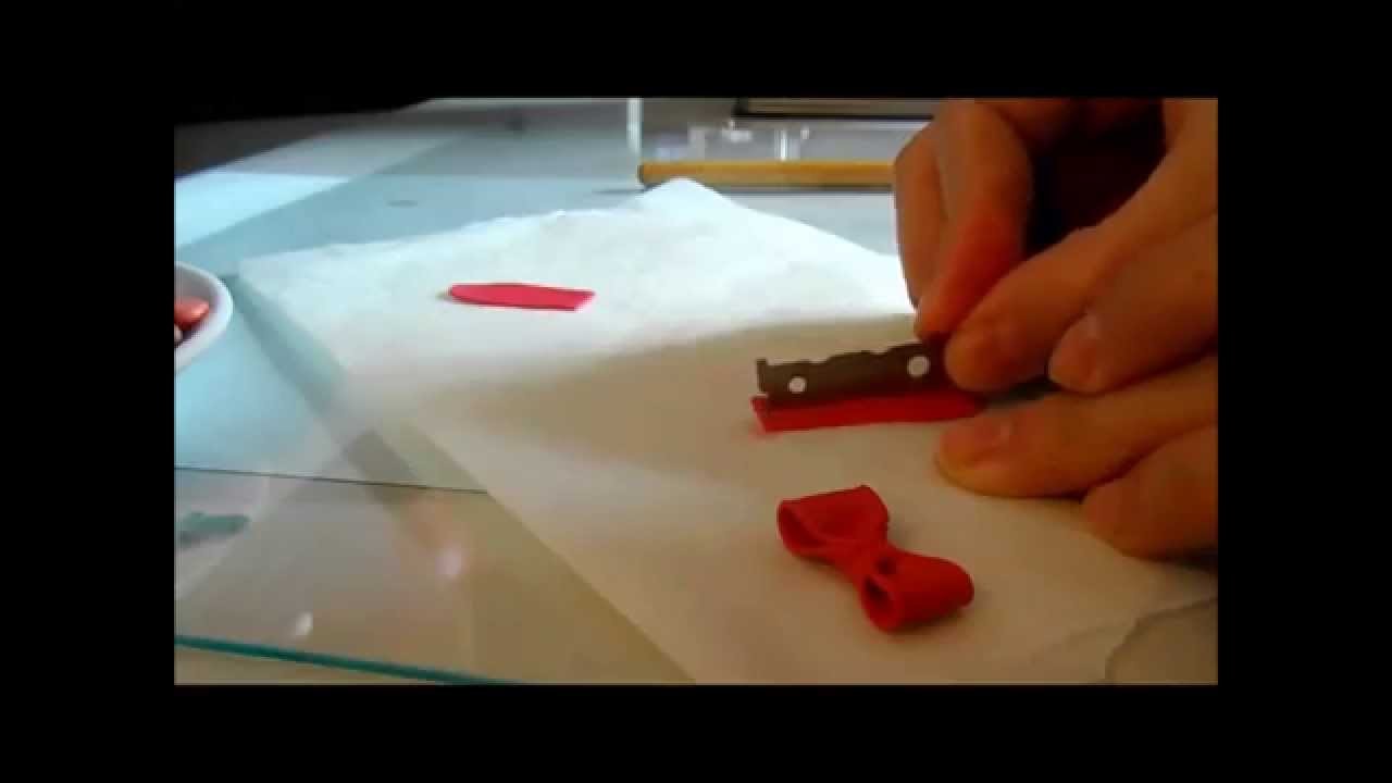 Fiocco - Fimo Tutorial. How to make a bow.ribbon in polymer clay