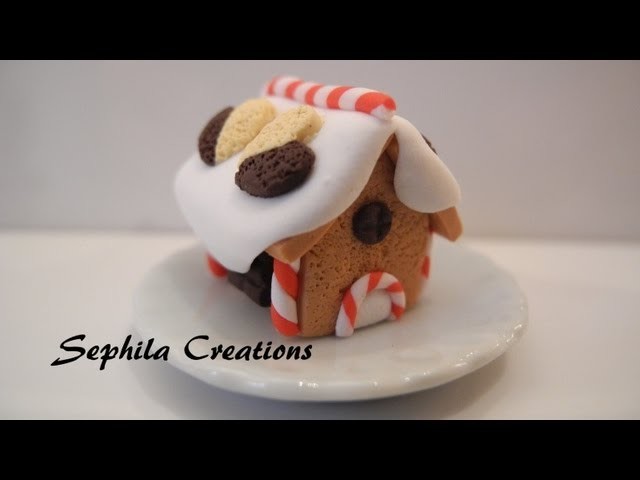 Tutorial: Casa di marzapane in pasta polimerica (gingerbread house in polymer clay) [sub-eng]