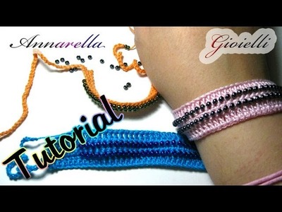 Tutorial | Come inserire le perline all'uncinetto | Bracciale | Crochet bracelet with beads