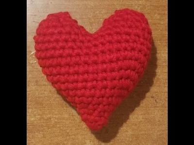 Tutorial cuore all'uncinetto "grande" - amigurumi - heart crochet - crochet corazón