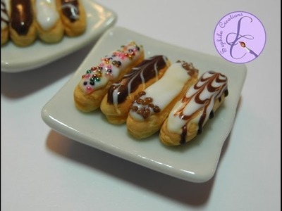 Tutorial: Eclairs in fimo (eclairs in polymer clay) [eng-sub]