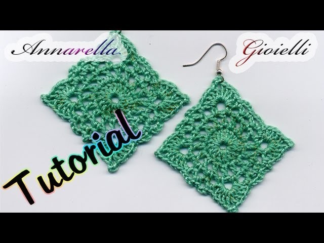 Tutorial Orecchini Uncinetto "Square" | Crochet earrings